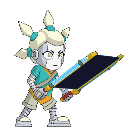 Mathilda avec sa zapette dégaînée, prête à calculer